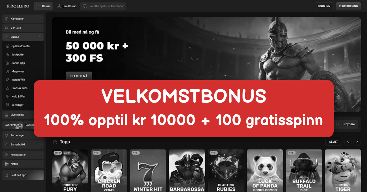 Rollero Casino: Beste Slots på Nett i Norge